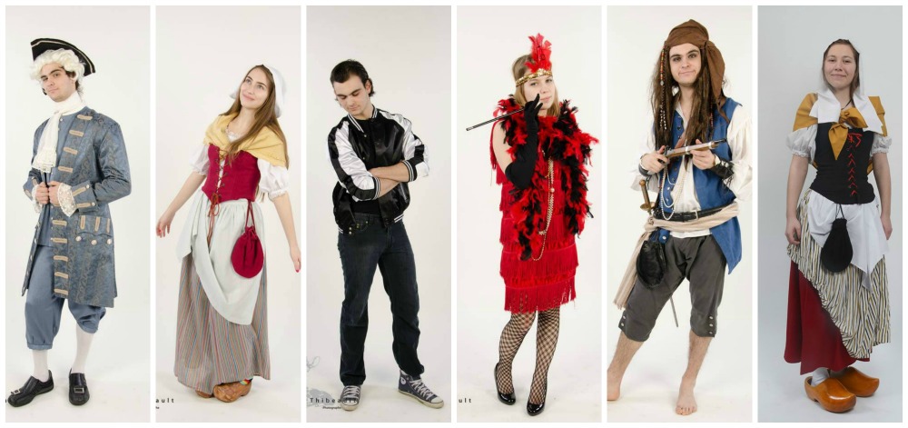 Location de costumes de toutes les &eacute;poques, de l'Antiquit&eacute;, en passant pas le Moyen &Acirc;ge, La Renaissance, la Nouvelle-France, les XVIIe, XVIIIe, XIXe si&egrave;cles, les ann&eacute;es folles, l'&eacute;poque de Greace, le disco et plus encore. Photos: Andr&eacute;a Thibeault